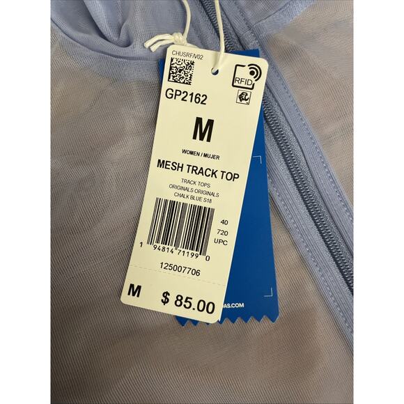 Adidas Mesh Track Jacket Top Sheer Firebird Superstar Women Size M - Picture 4 of 4